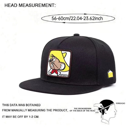 Creative New Flat Edge Hat Mouse Labeling Street Hip Hop