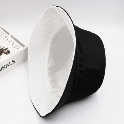 Double Sided Wide Brim Bucket Hat Foldable Sun Cap