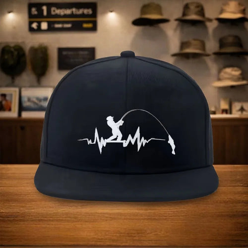 Fishing Heartbeat Lifeline Snapback Cap