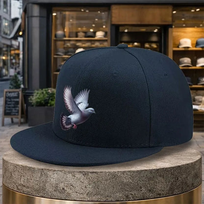 Pigeon Flying Print Snapback Cap