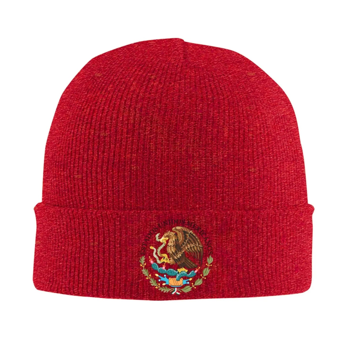 Mexican Flag With Eagle Beanie Hat