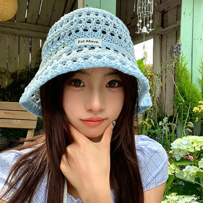 Summer Hollow Crochet Beach Bucket Hat