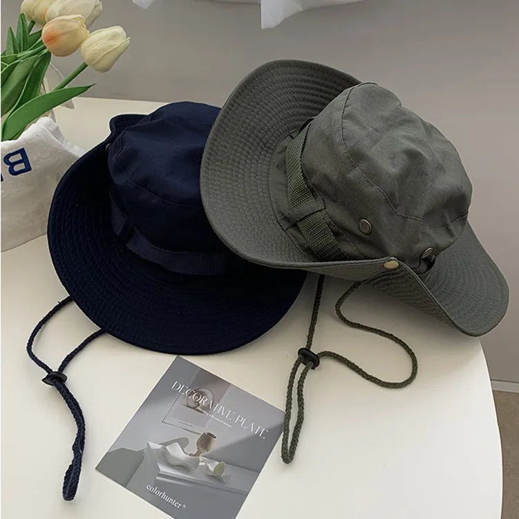 Large Brim Outdoor Fishing Sun Protection Bucket Hat