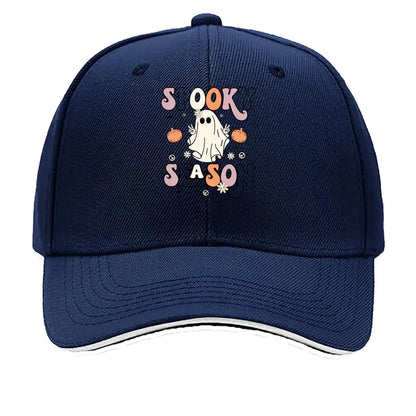 Spooky Season Ghost Pumpkin Baseball Cap