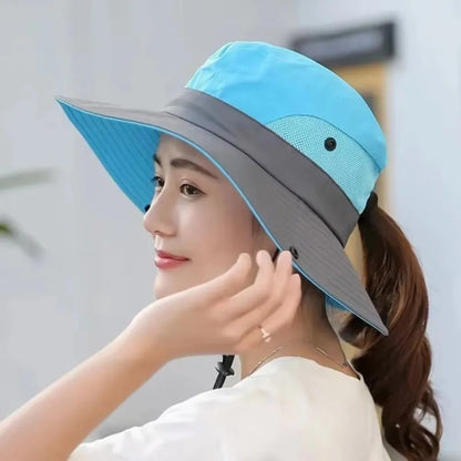 Adjustable Quick-Dry Wide Brim Hiking Bucket Hat