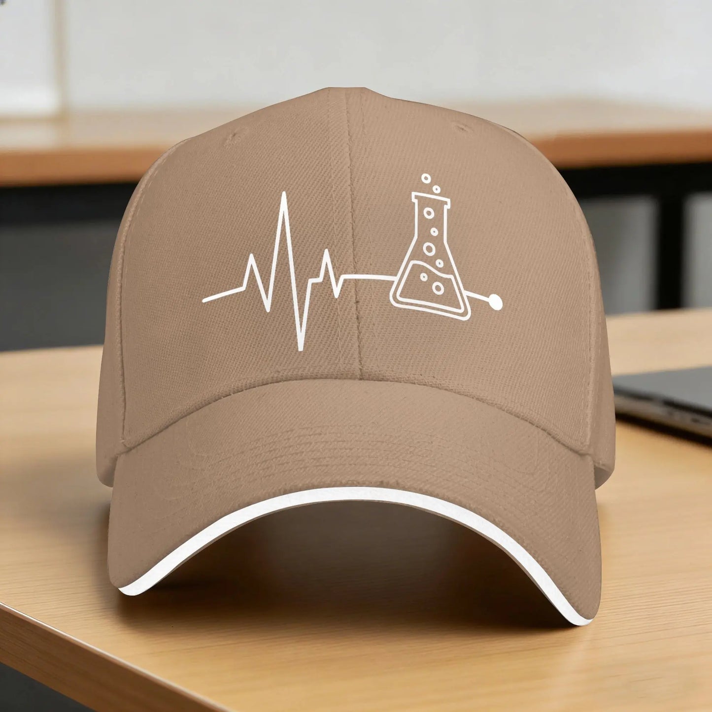 Heartbeat Chemistry Retro Trucker Baseball Cap