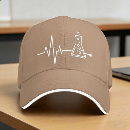 Heartbeat Chemistry Retro Trucker Baseball Cap