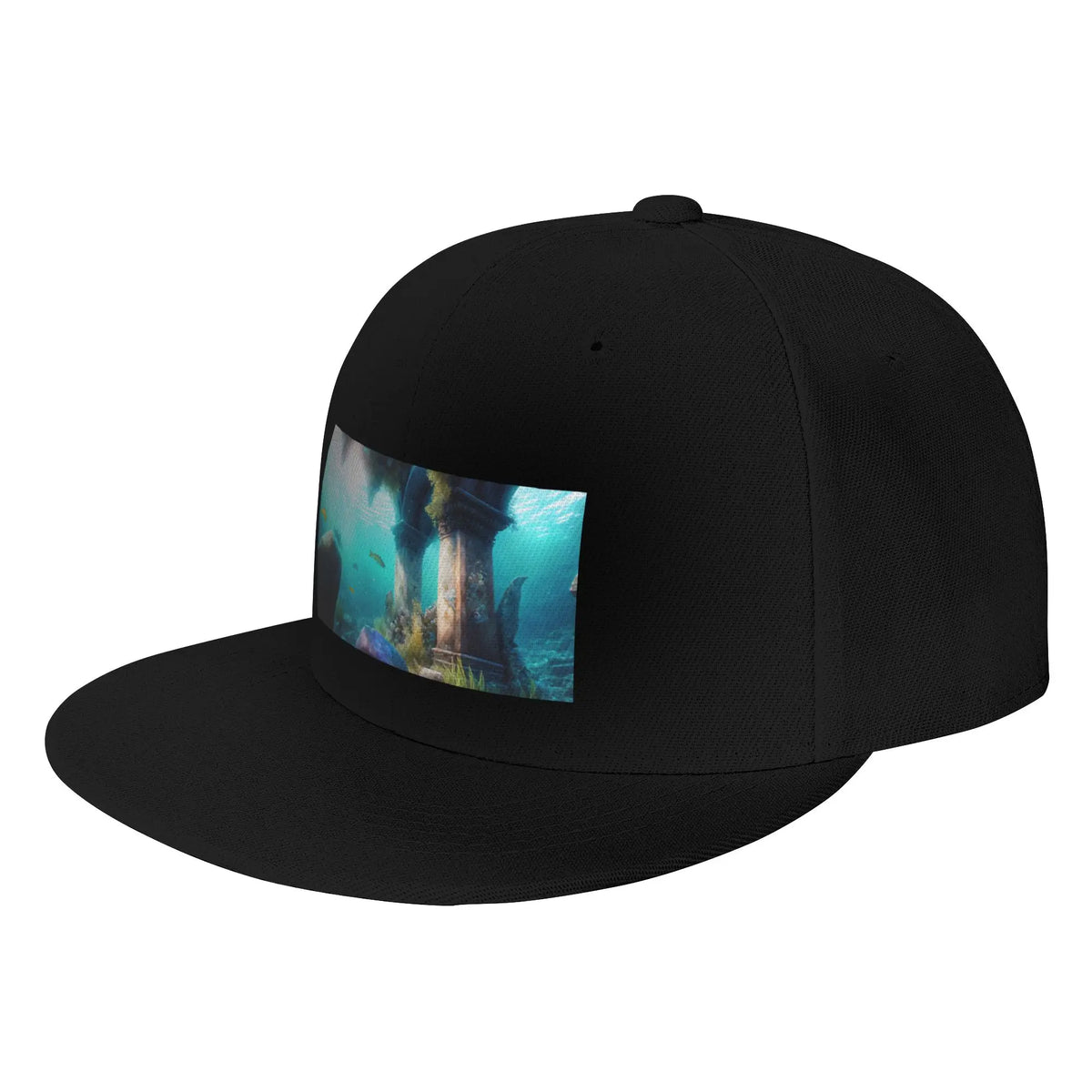 Old City Ruins Vintage Flat Brim Snapback Cap