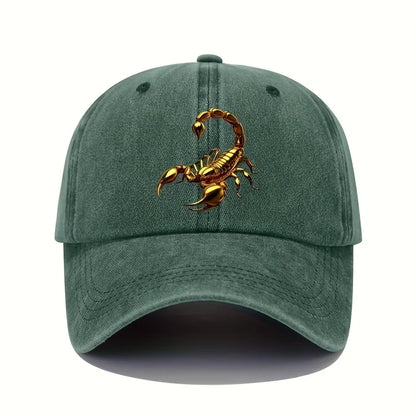 Golden Scorpion Retro Adjustable Baseball Cap