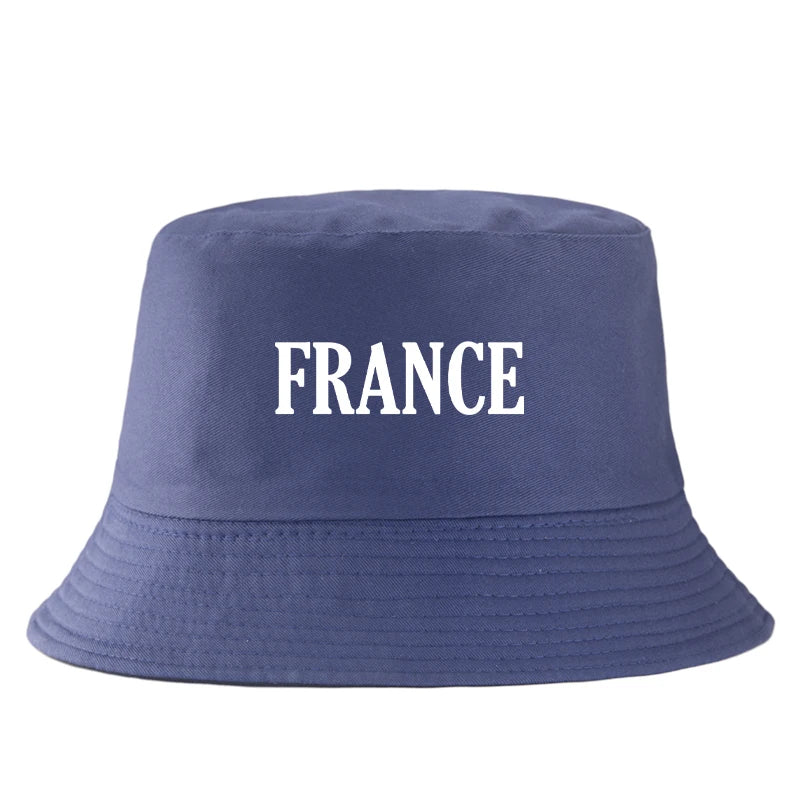 France Print Streetwear Support Bucket Hat Unisex