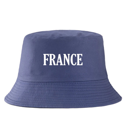 France Print Streetwear Support Bucket Hat Unisex
