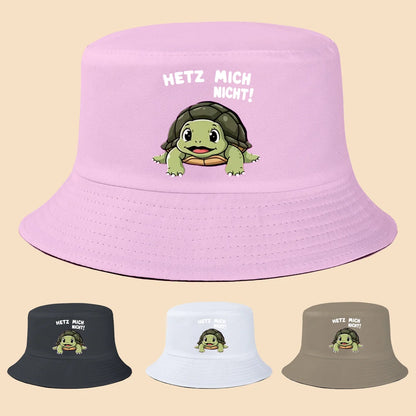 Retro Turtle Print Bucket Hat