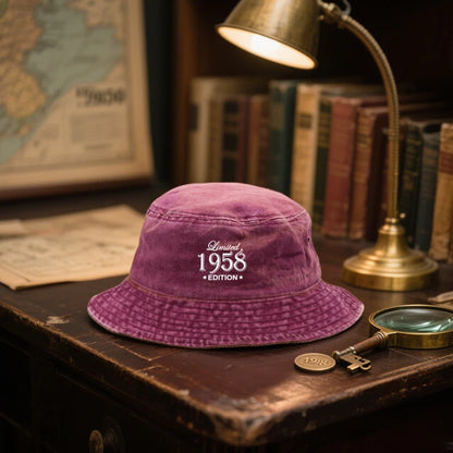 Vintage Distressed Cotton Bucket Hat