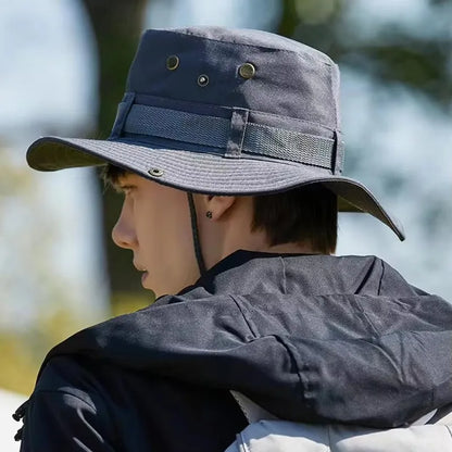 Large Brim Outdoor Fishing Sun Protection Bucket Hat