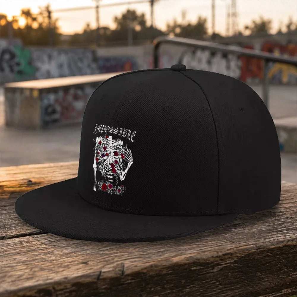 Impossible Skull Flower Snapback Cap