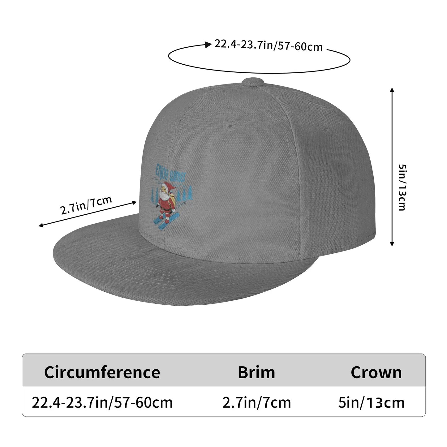 Santa Claus Enjoy Winter Snapback Cap