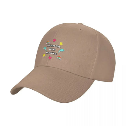 Time Isn't Real Back Pain Baseball Cap