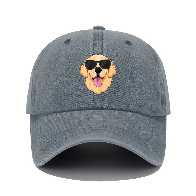 Fun Dog Print Casual Baseball Cap
