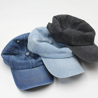 Vintage Denim Cotton Snapback Baseball Cap