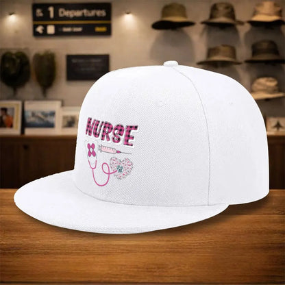 Nurse Stethoscope Heart Snapback Cap