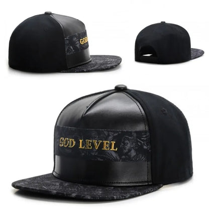 Leather Knight Hip-Hop Adjustable Snapback Cap