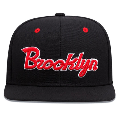 Retro Letter Embroidered Cotton Hip-Hop Snapback Cap