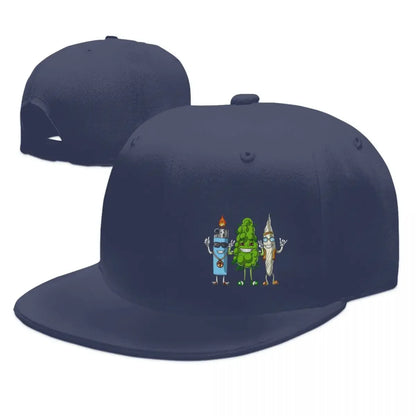 Weed Bud Joint Graphic Snapback Cap