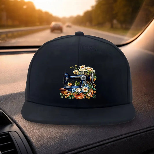Vintage Sewing Machine Snapback Cap Hat