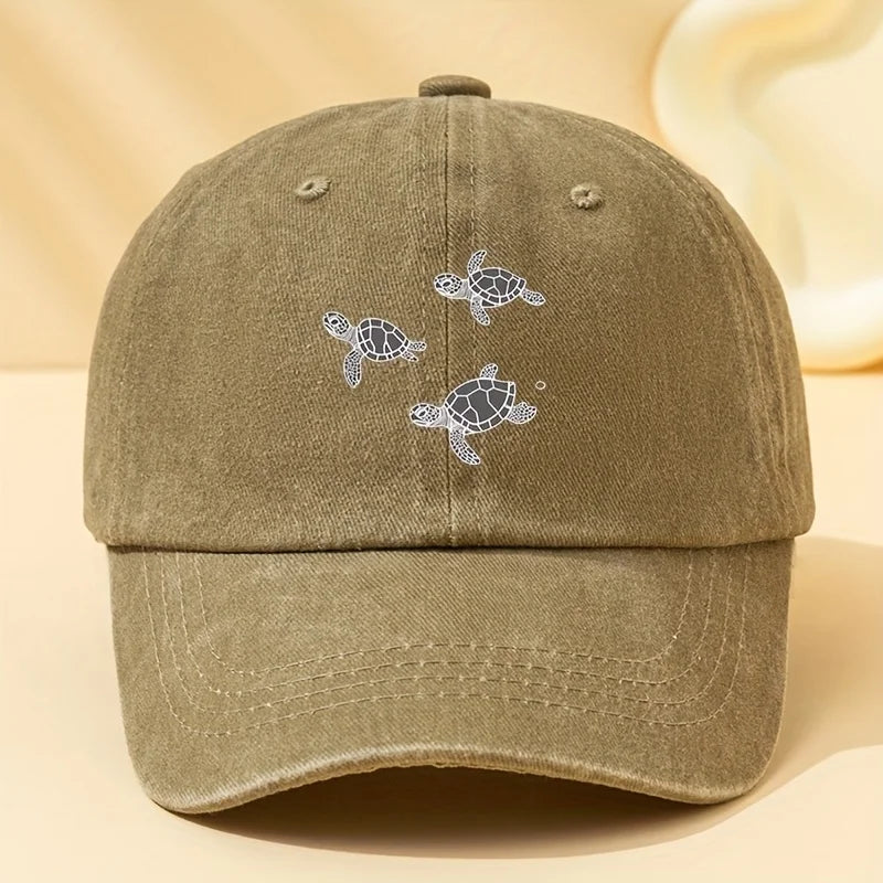 Turtle Print Outdoor Duckbill Baseball Cap