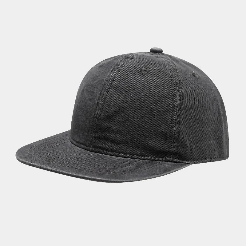 Custom Logo Washed Solid Color Hip-Hop Snapback Cap