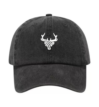 Deer Antlers Washed Cotton Baseball Cap