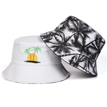 Unisex Sunset Coconut Tree Bucket Hat
