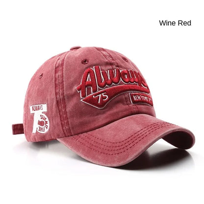Summer Women Men Baseball Cap Fashion Letter Embroidery Snapback Hat Vintage Washed Cotton Unisex Hip Hop Sun Hat Casquette