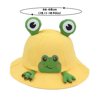 Spring Summer Baby Cartoon Frog Bucket Hat Kids Cute