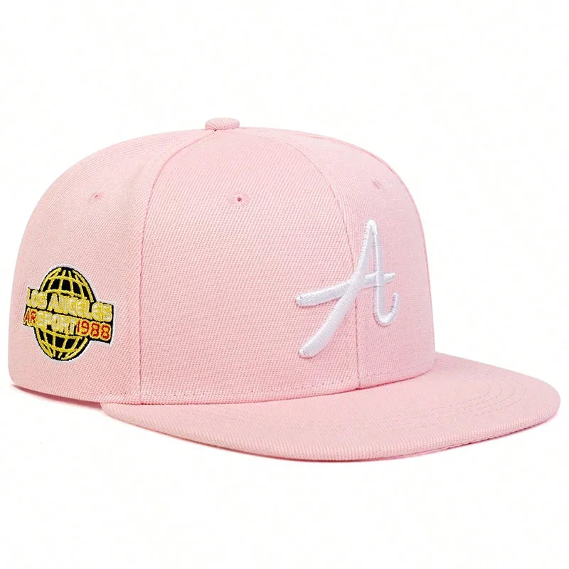 Unisex Gothic Letter Embroidered Snapback Cap