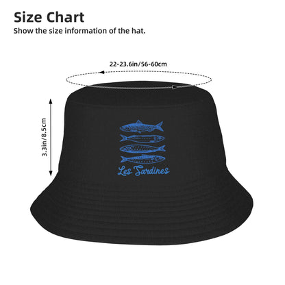 Les Sardines Tinned Fish Retro Bucket Hat