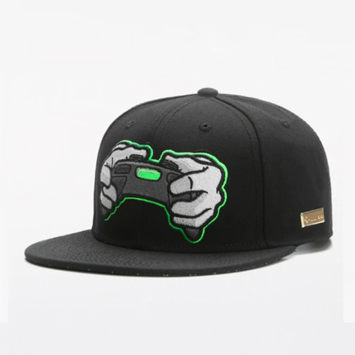Cotton Embroidered Flat Brim Trucker Snapback Cap