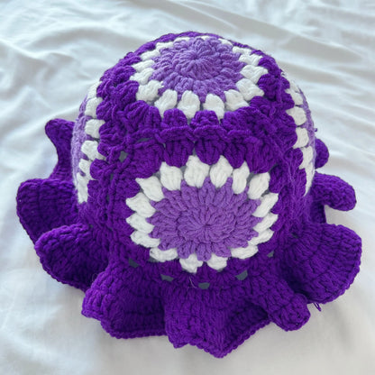 Ruffled Sunflower Crochet Bucket Hat