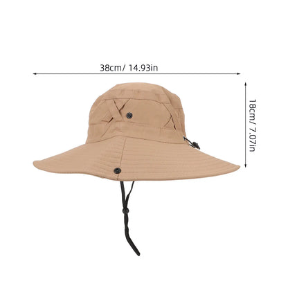 Unisex Wide Brim Bucket Hat With Face Neck Protection