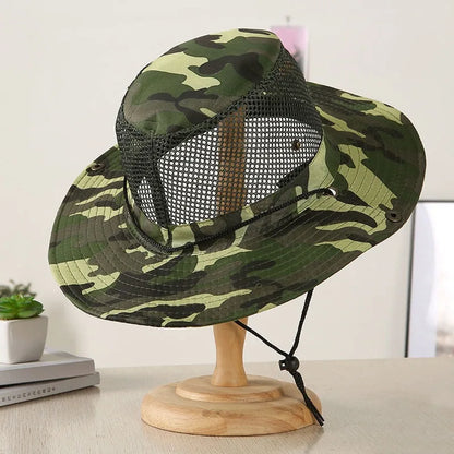 Breathable Mesh Collapsible Outdoor Fishing Bucket Hat