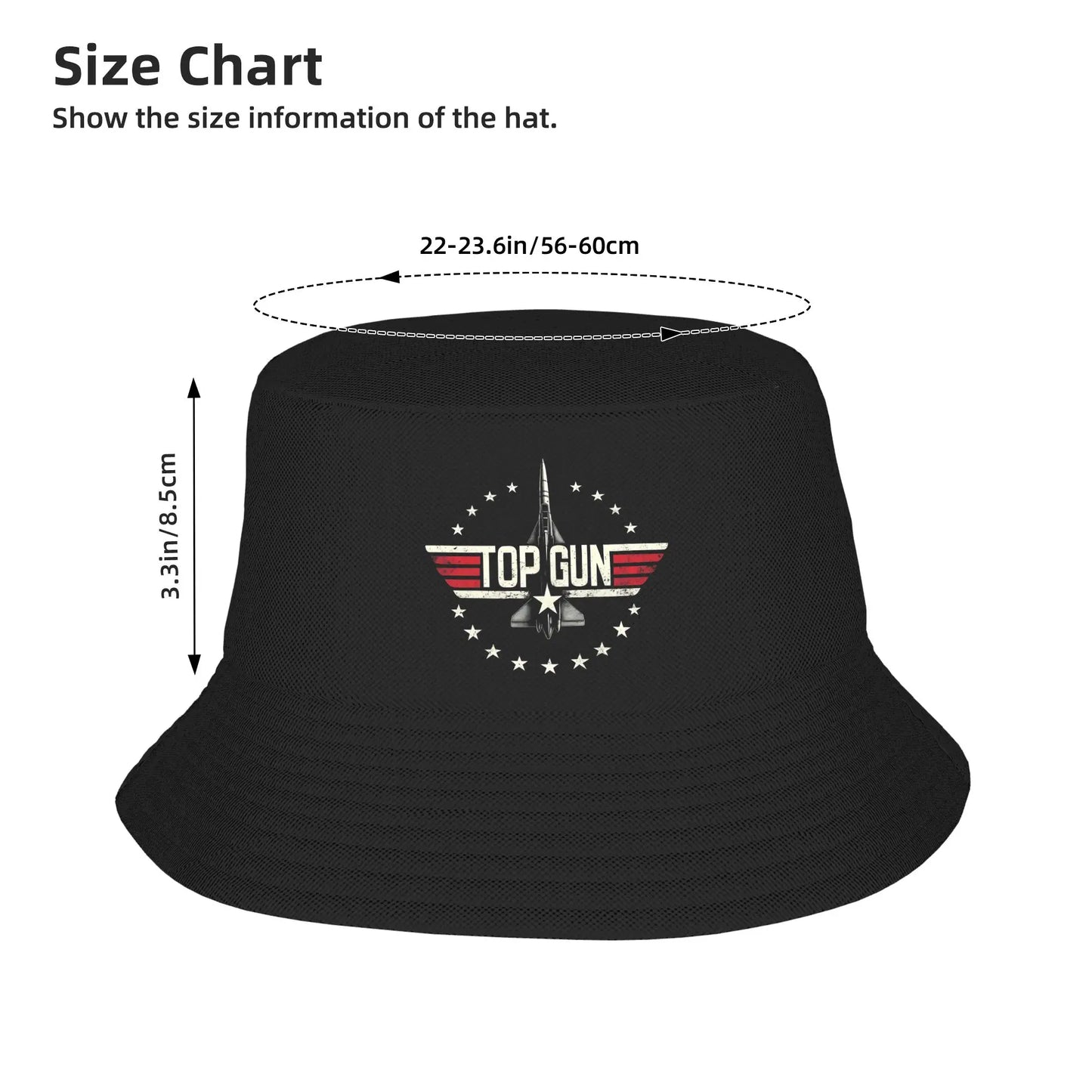 Top Gun Vintage Bucket Hat Summer