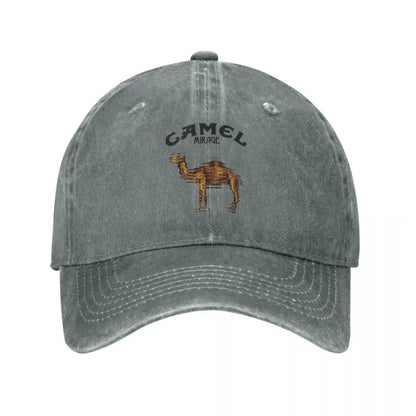 Camel Distressed Washed Baseball Cap