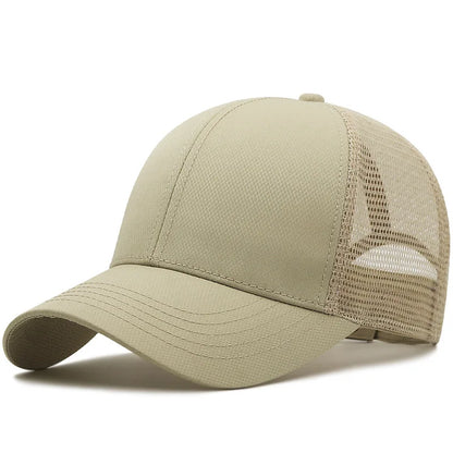 Unisex Quick Dry Big Head Mesh Baseball Cap Size 56-65cm