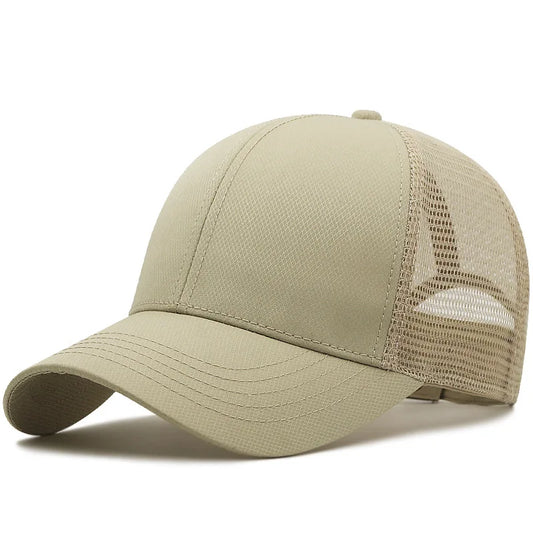 Unisex Quick Dry Big Head Mesh Baseball Cap Size 56-65cm