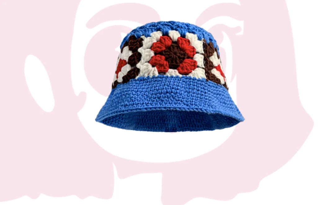 Women's Hollow Flower Crochet Bucket Hat