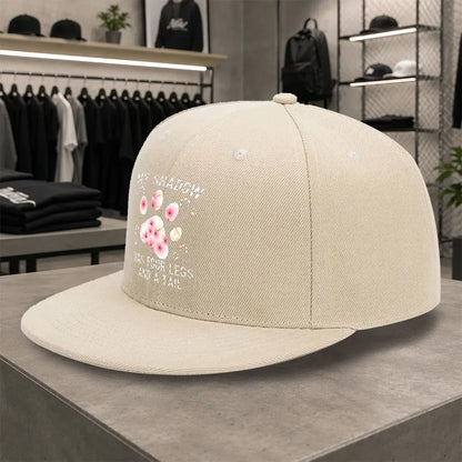 New Cherry Blossom Paw Print Unisex Versatile Flat Brim Cap