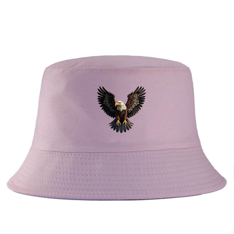 Eagle Print Cotton Bucket Hat