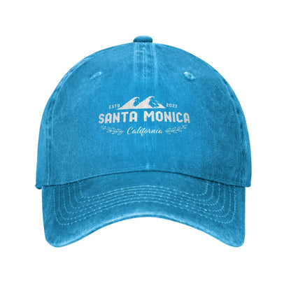 White Santa Monica Baseball Cap