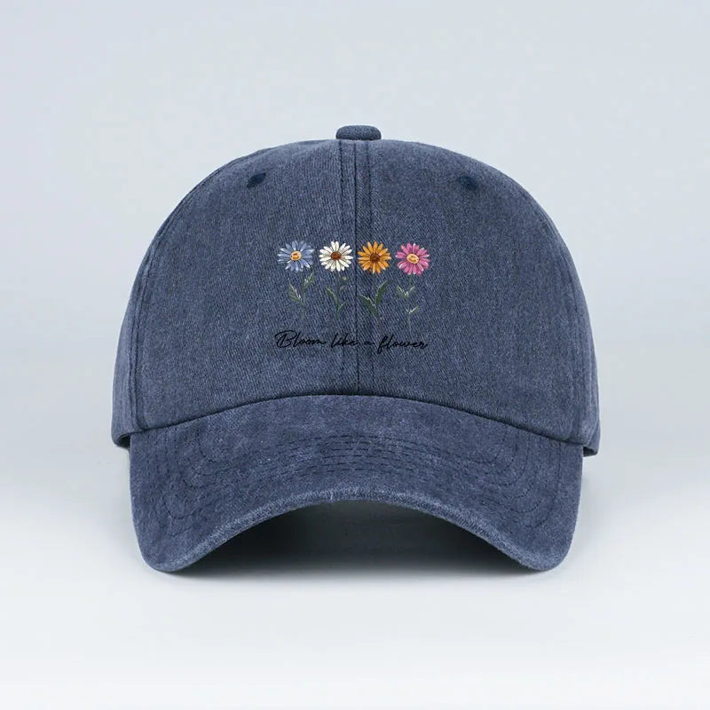 Vintage Daisy Bloom Baseball Cap