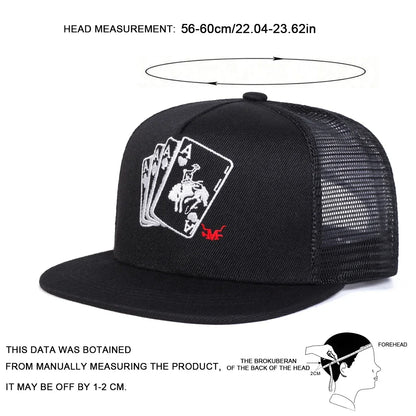 Unisex Poker A Embroidered Snapback Cap